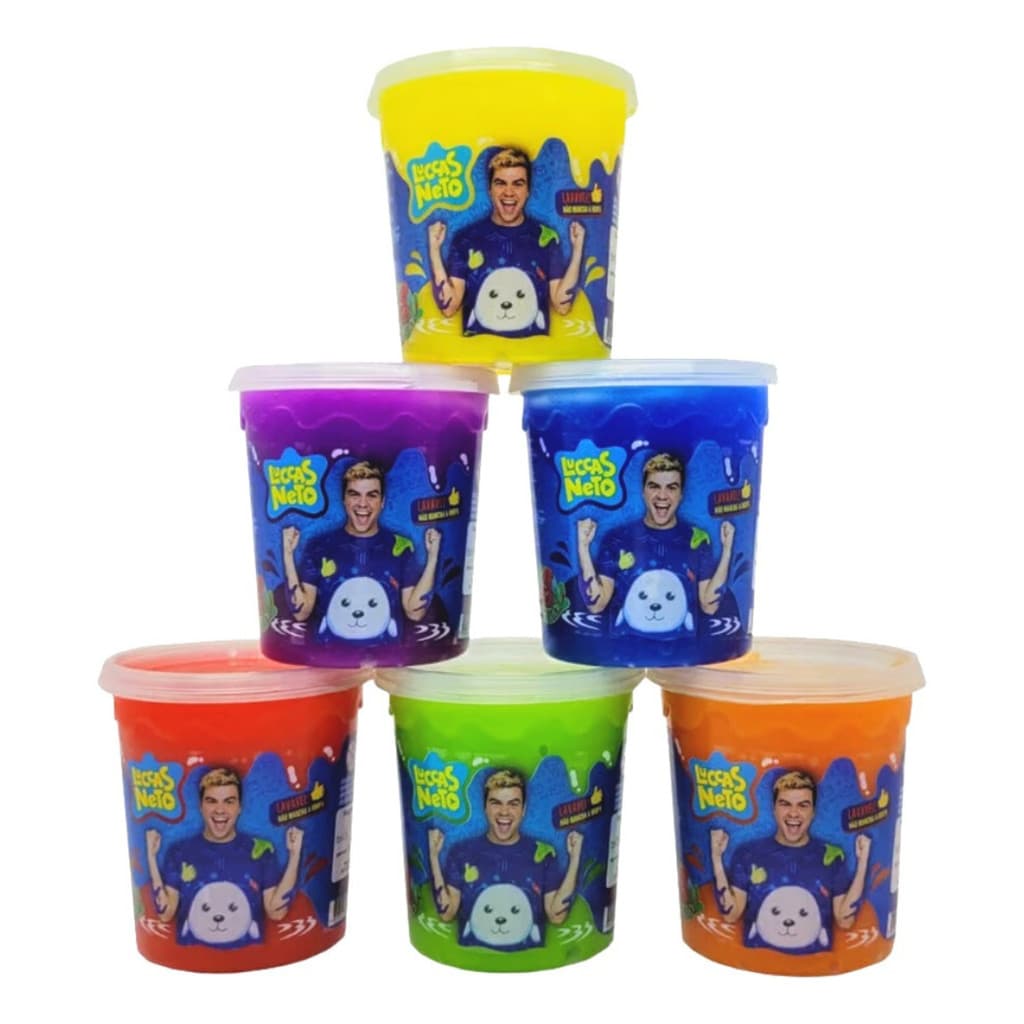 Brinquedo Slime Gelastica Lucas Neto Gosma Mega Elástica Testura Viscosa Unitário