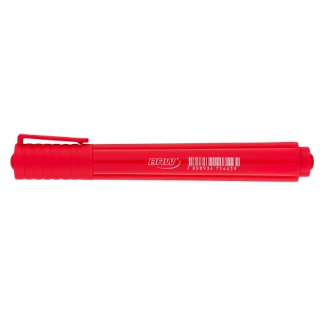 MARCADOR PERMANENTE PINCEL ATOMICO PONTA GROSSA CHANFRADA VERMELHO - BRW