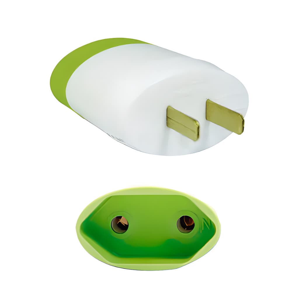 Adaptador Tomada Americana - Entrada 3 Pinos Brasil - Saída 2 Pinos Chatos EUA USA Estados Unidos Promo