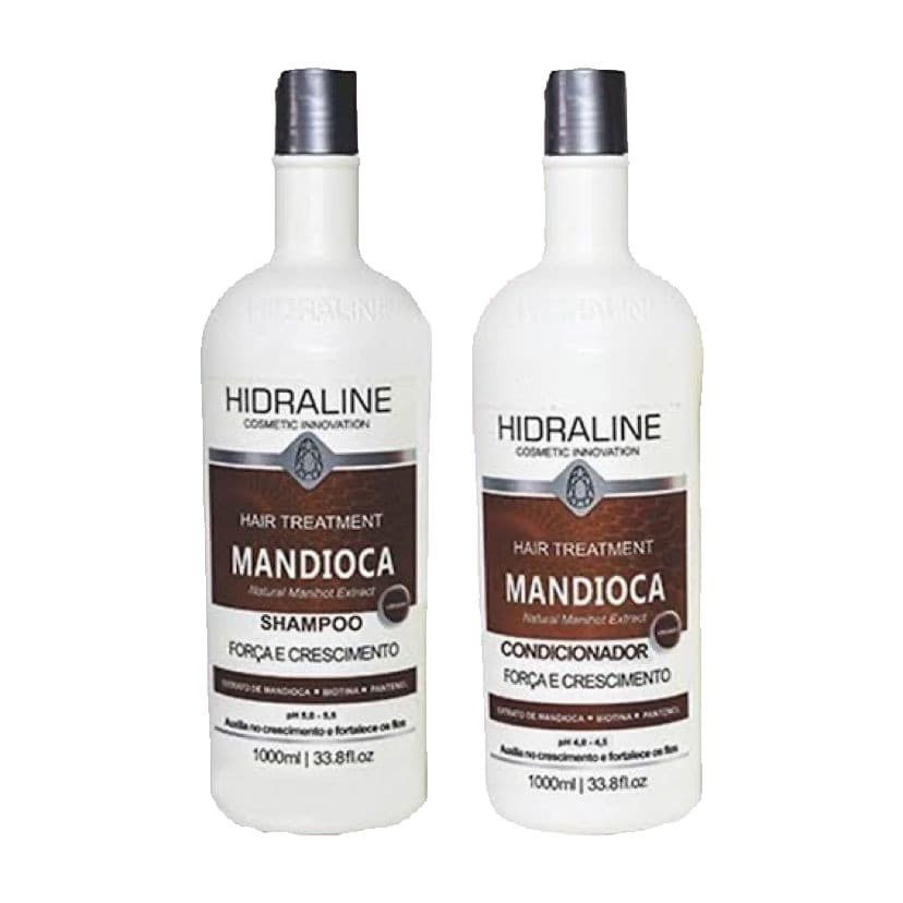 Kit Shampoo e Condicionador Mandioca Hidraline Força e Crescimento - 1L