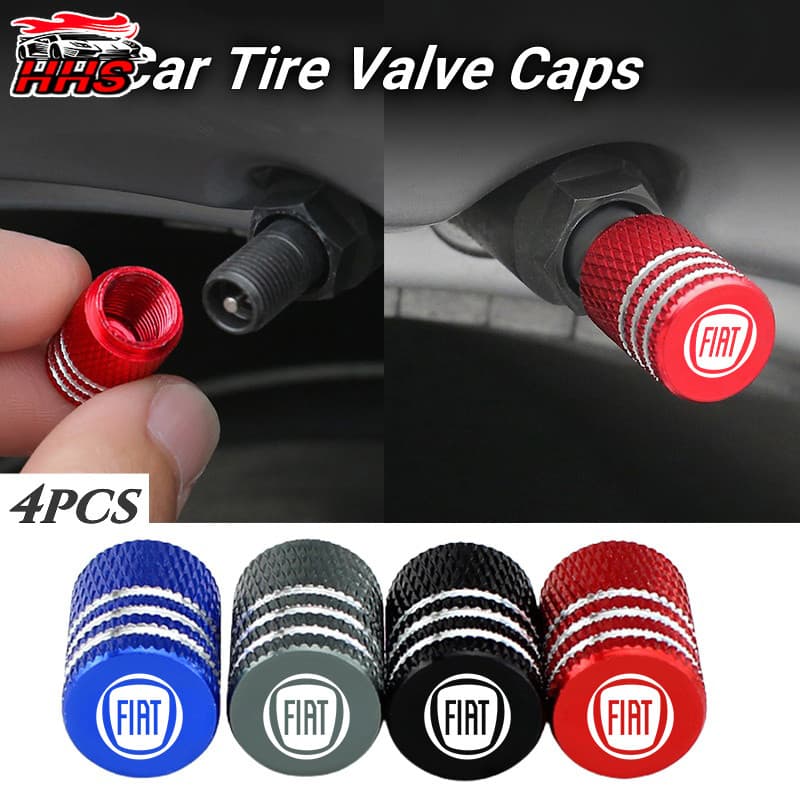 4Pcs Fiat Carro Tampas De Válvulas De Pneus A Laser Logotipo De Impresso Automotivo Bicicleta Peças Metálicas Para Uno Toro 500 Bravo Punto Palio Argo Stilo Strada Mobi