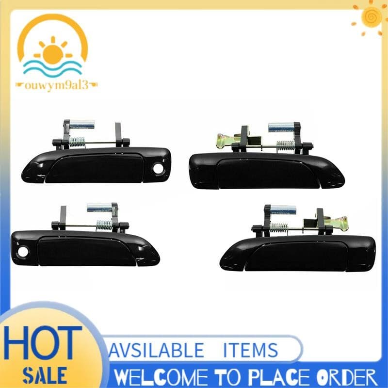 Conjunto De Maçanetas Externas De 4 Peças , Acessórios Para Carro , Preto , Novo ABS Honda Civic 2001-2005