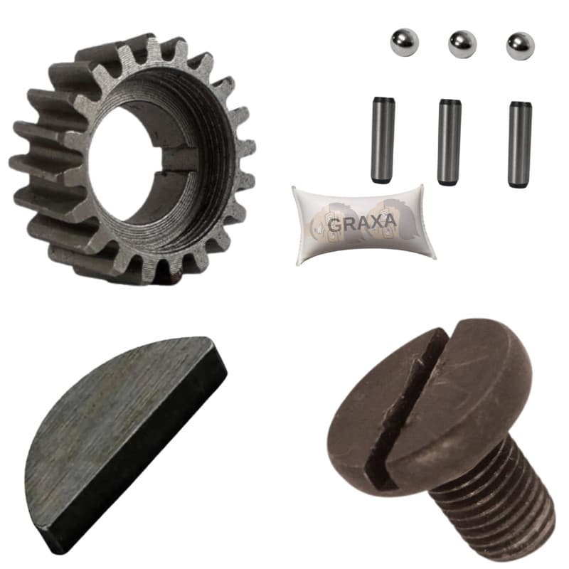 Kit Engrenagem  Embreagem Bike Motorizada Chaveta e Parafuso