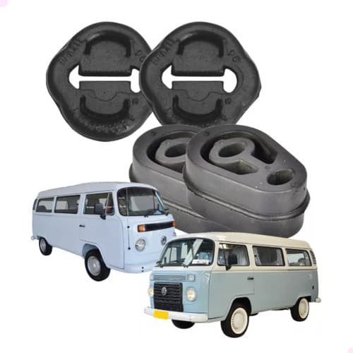 Kit 4 Coxim Escapamento Silencioso Kombi 1.4 Flex