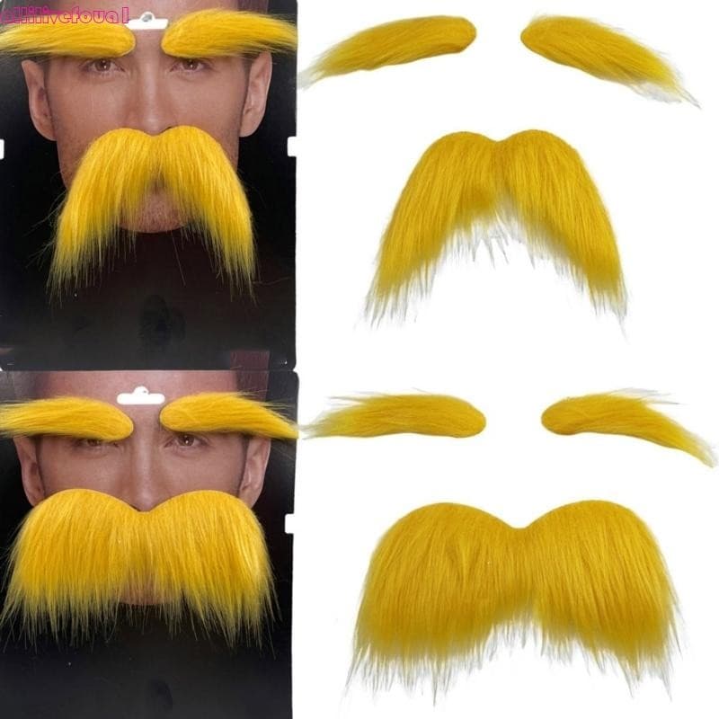 allilivefoua1 Barba Falsa Bigode Sobrancelhas Falsas Acessórios Fantasia Cosplay Halloween