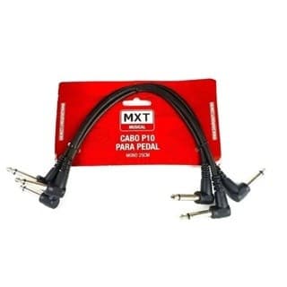 Cabo MXT P10 L X P10 L - P/ Pedal 25cm - Kit C/ 3 Cabos