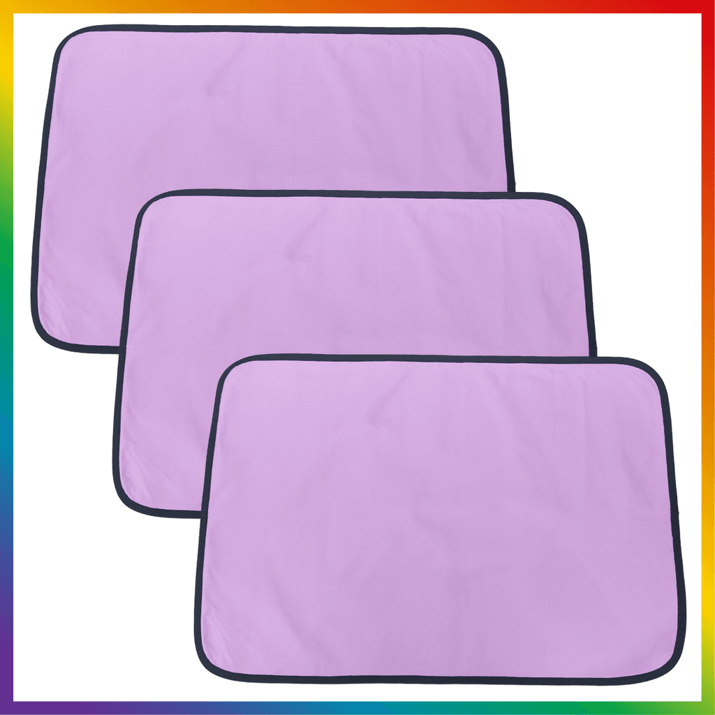 3 Unidades de Tapete Escorredor para Cozinha, Bancadas, Pias, Taças, Cafeteira, 70x50cm (Rosa)