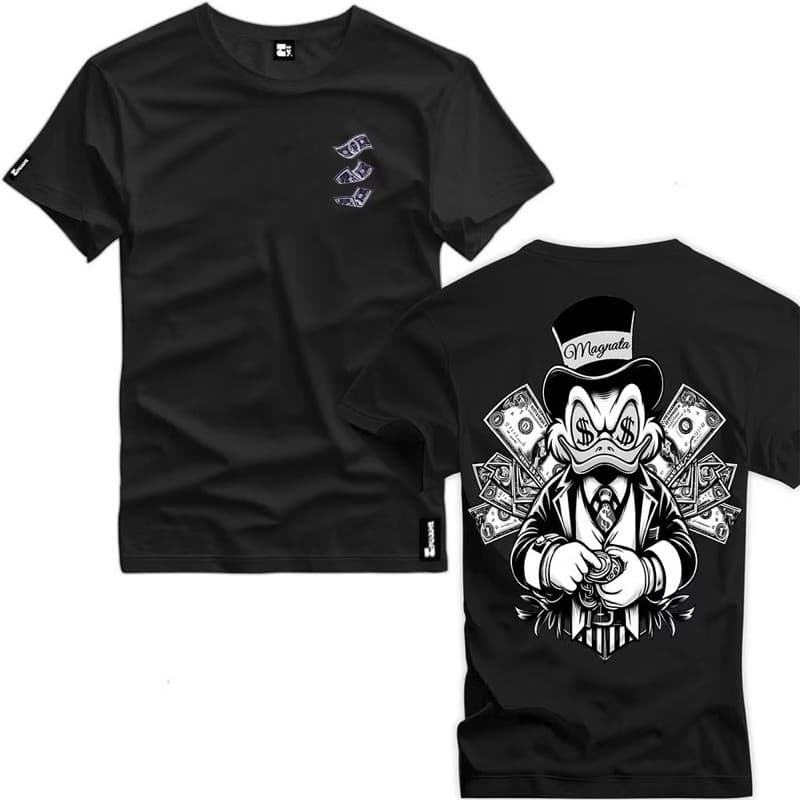 Camiseta Estampada Tio Patinhas Algodão DTF Premium Casual Alta Qualidade