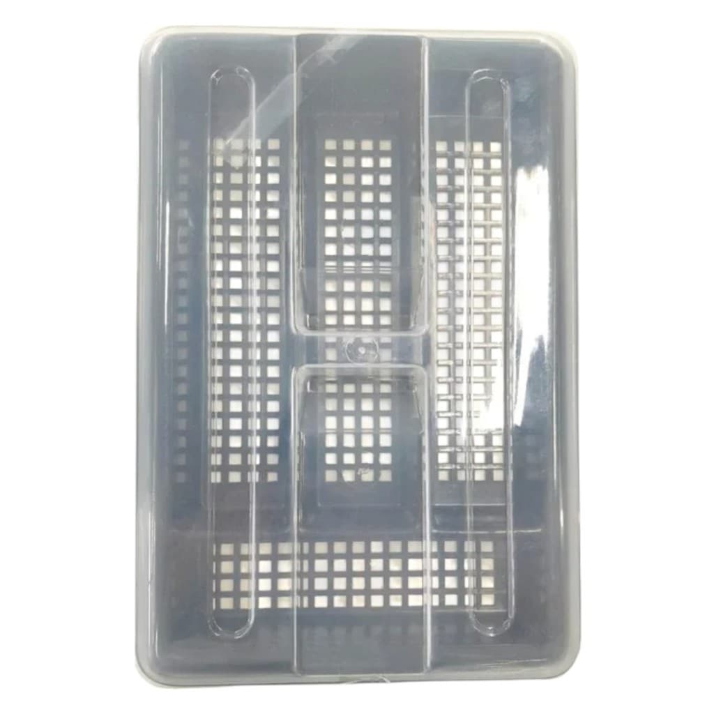 Porta Talheres Gaveta Com Tampa 4 Divisórias Organizador de Cozinha