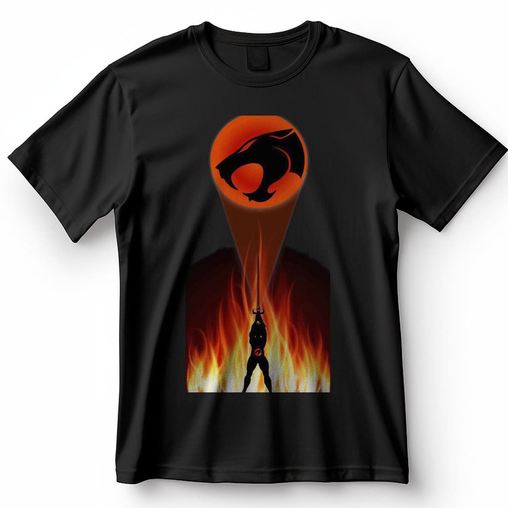 Camiseta Thundercats Logo Espada Tigre Desenho Animado Blusa Camisa 100% Algodão