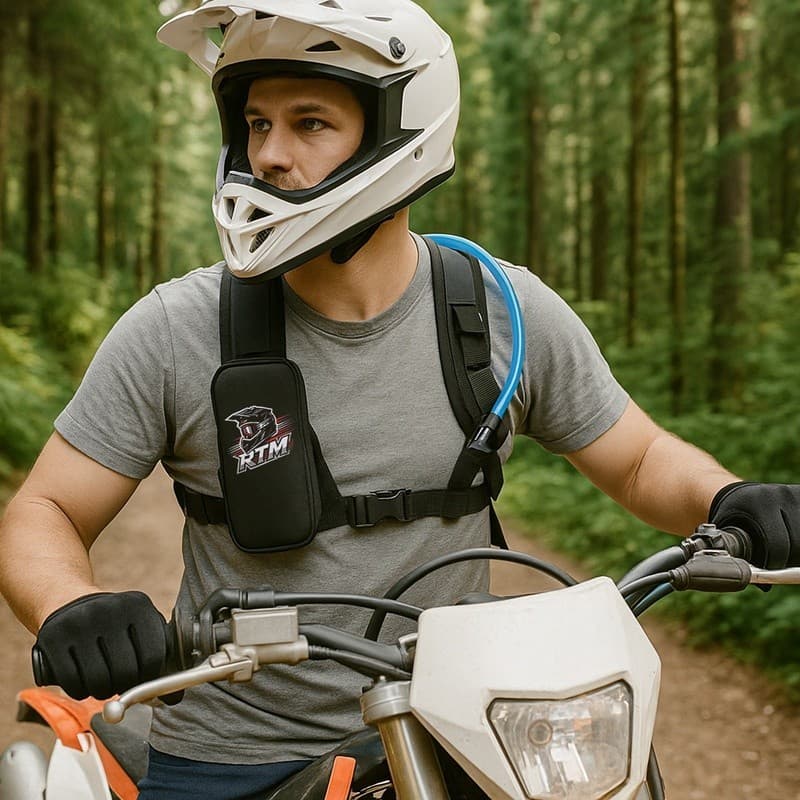 Bolsa De Peito Para Moto e Trilha Compacta Moderna Estilo Funcional Premium