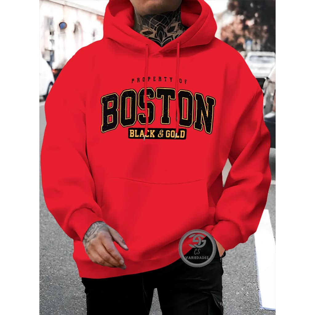 Blusa de Moletom Boston Casaco de Frio Blusão estampado Várias cores linha premium Envio imediato