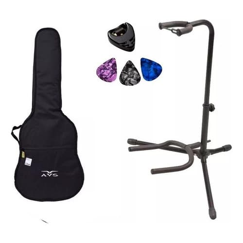 Capa Bag Luxo Para Violão Clássico + Suporte De Chão