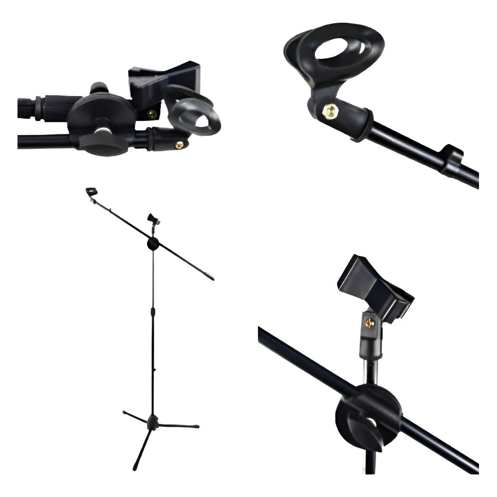 Suporte Pedestal Girafa P/ Microfone C/ Clipe Cachimbo