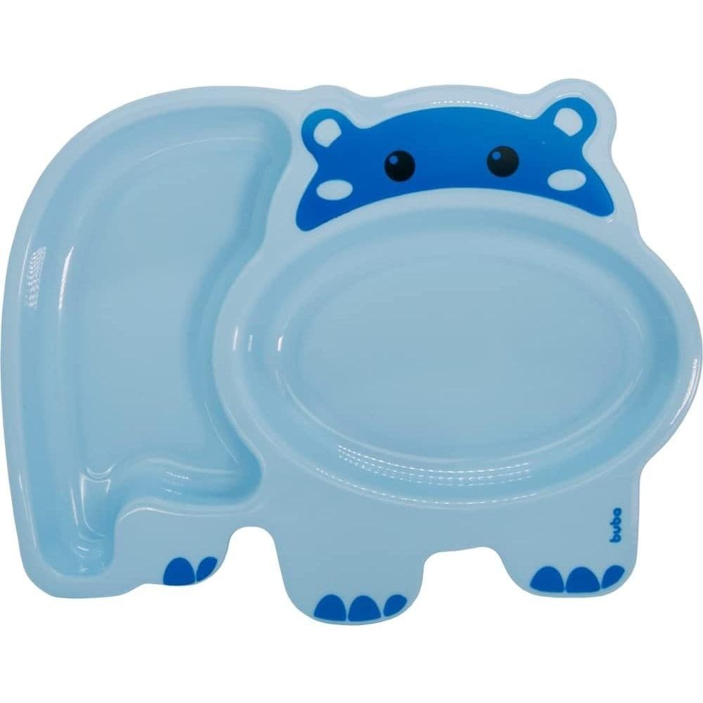 Pratinho com Divisórias Hipopótamo Azul - Buba