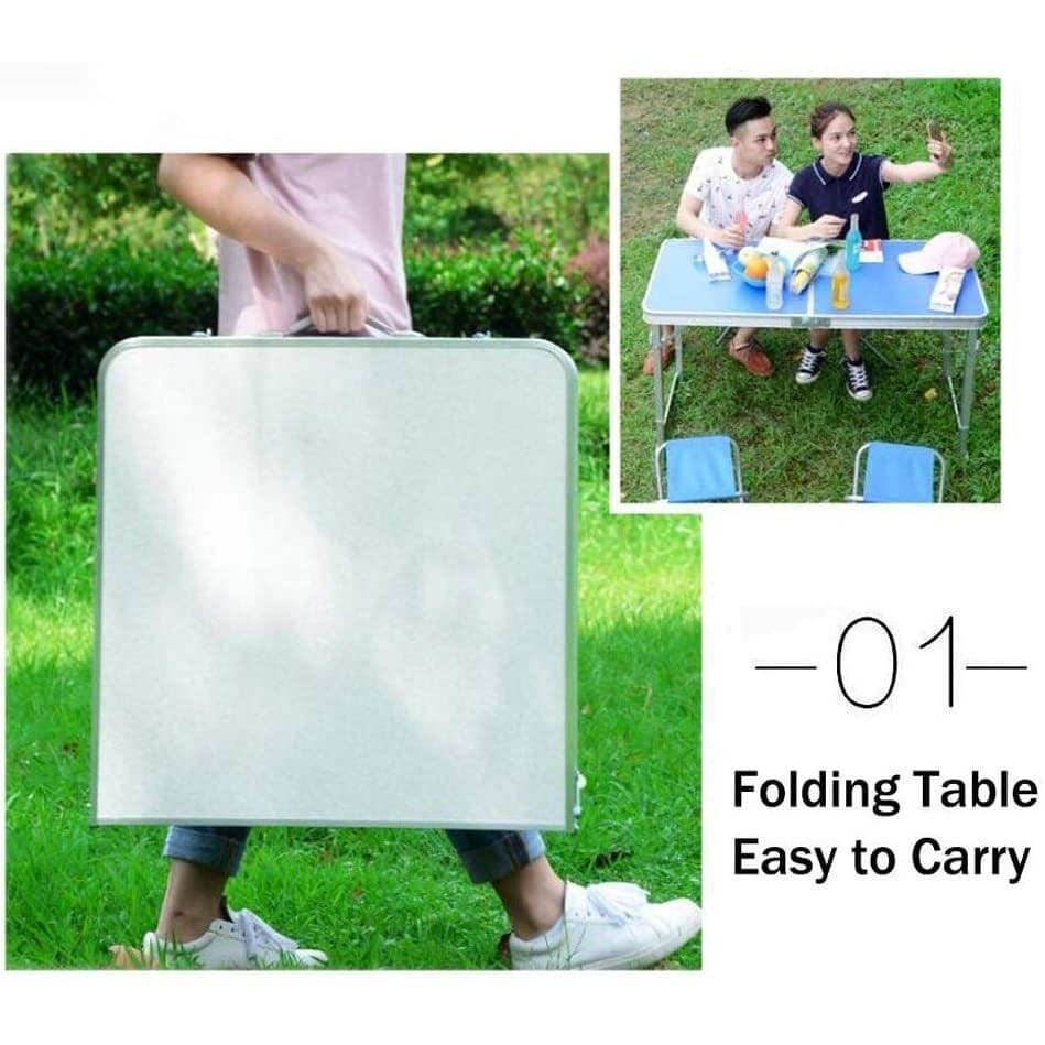 Mesa Vira Maleta 120 X 60 Mdf Camping Aluminio