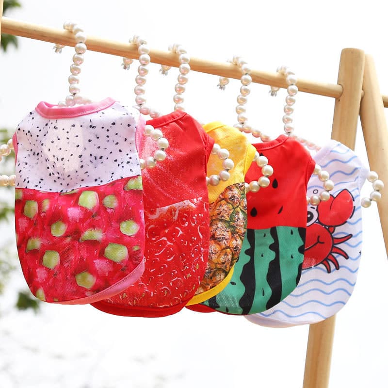 Roupas Para Animais De Estimação Primavera E Verão , Cães Gatos De Pelúcia Da Pomerânia