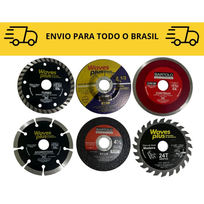 disco de corte continuo Kit 6 unidades / Makita / serra marmore/ disco de corte diamantado / 110mm