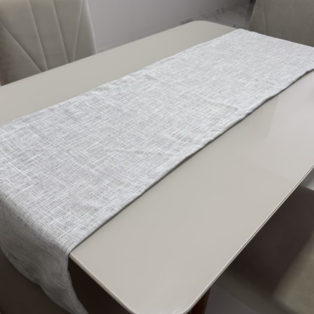 CAMINHO DE MESA LINHO GROSSO DECORAÇÃO E LUXO BAINHA LARGA 40X170