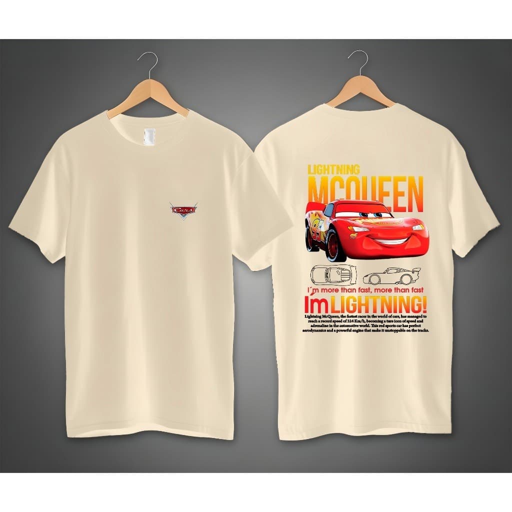 Camiseta Relâmpago Mcqueen ou Sally Camisa 100% Algodao Estampa Grande Blusa Masculina Feminino