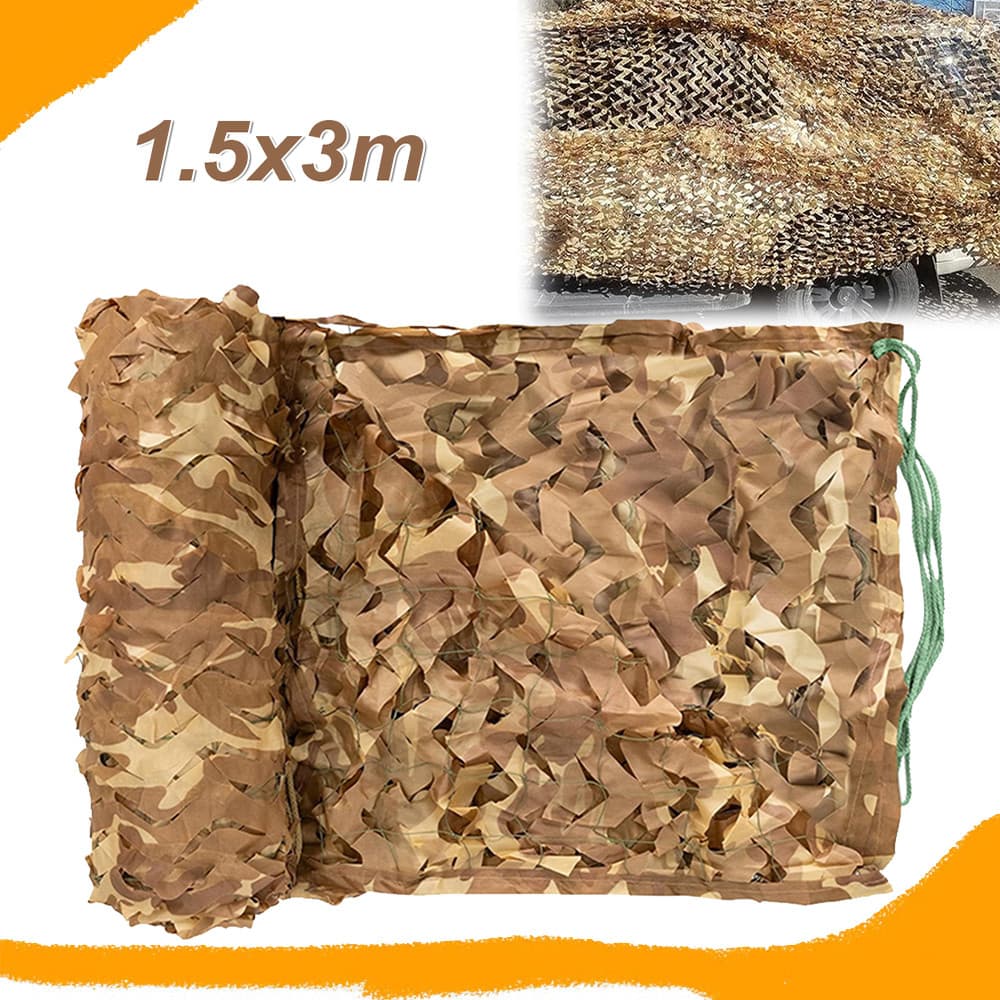 3 x 1.5 m Rede de camuflagem persianas de malha para decoração de caça pátio acampamento fazenda de carro ocultação