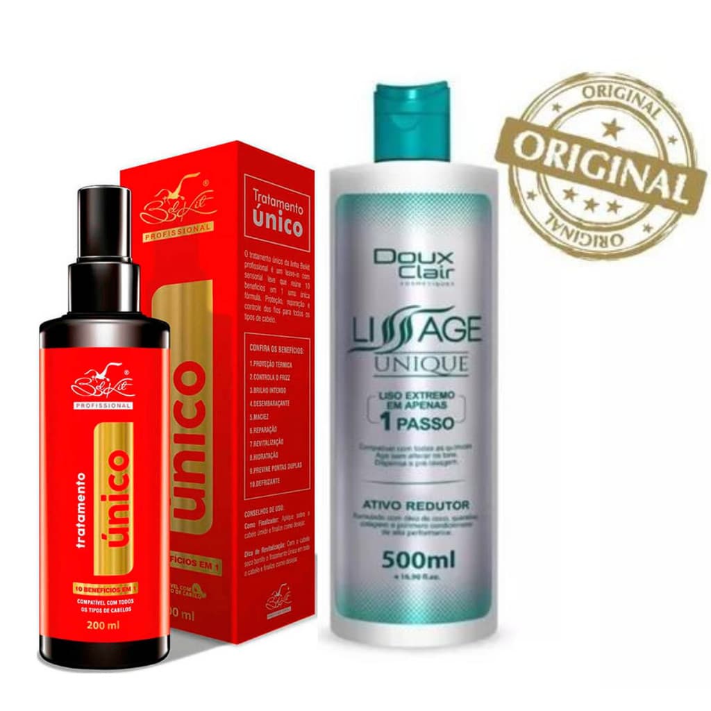 Kit Progressiva Passo Único + Spray Tratamento Único Capilar | Alisamento Profissional Efeito Liso Duradouro