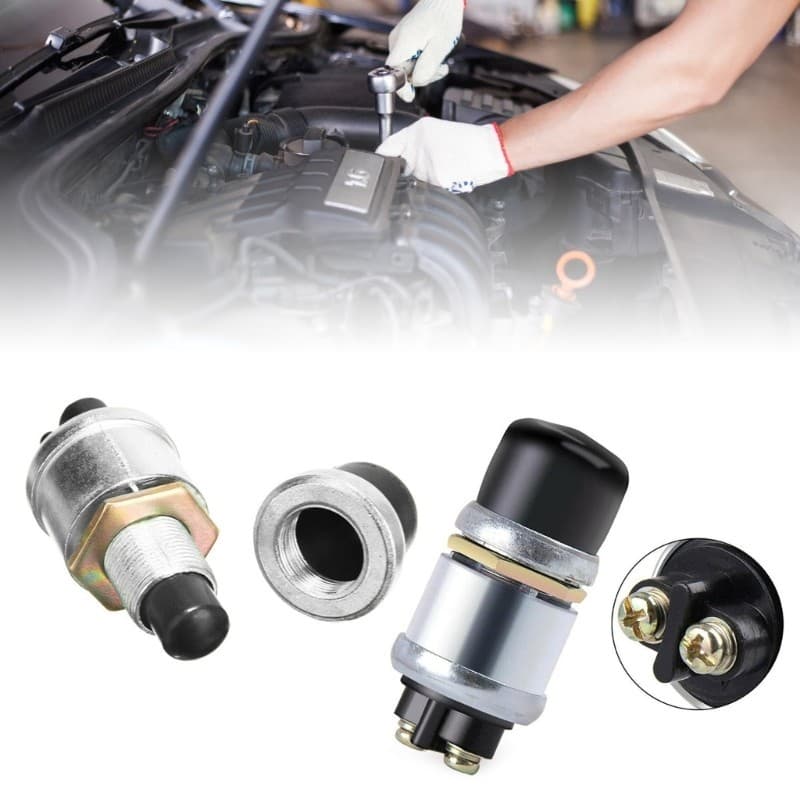 Estone Interruptor Botão Buzina Carro, Momentâneo, Conector 60A, 12V, 24V Alto-Falante