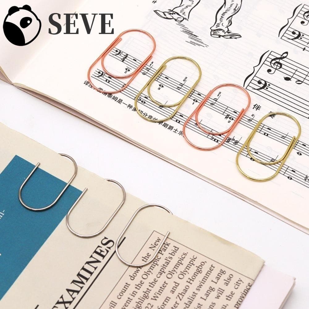 SEVE 10 Peças De Clipes De Papel De Tamanho Grande , Grandes E Largos De Papelaria De 50 Mm , Clipe Fotográfico Kawaii D