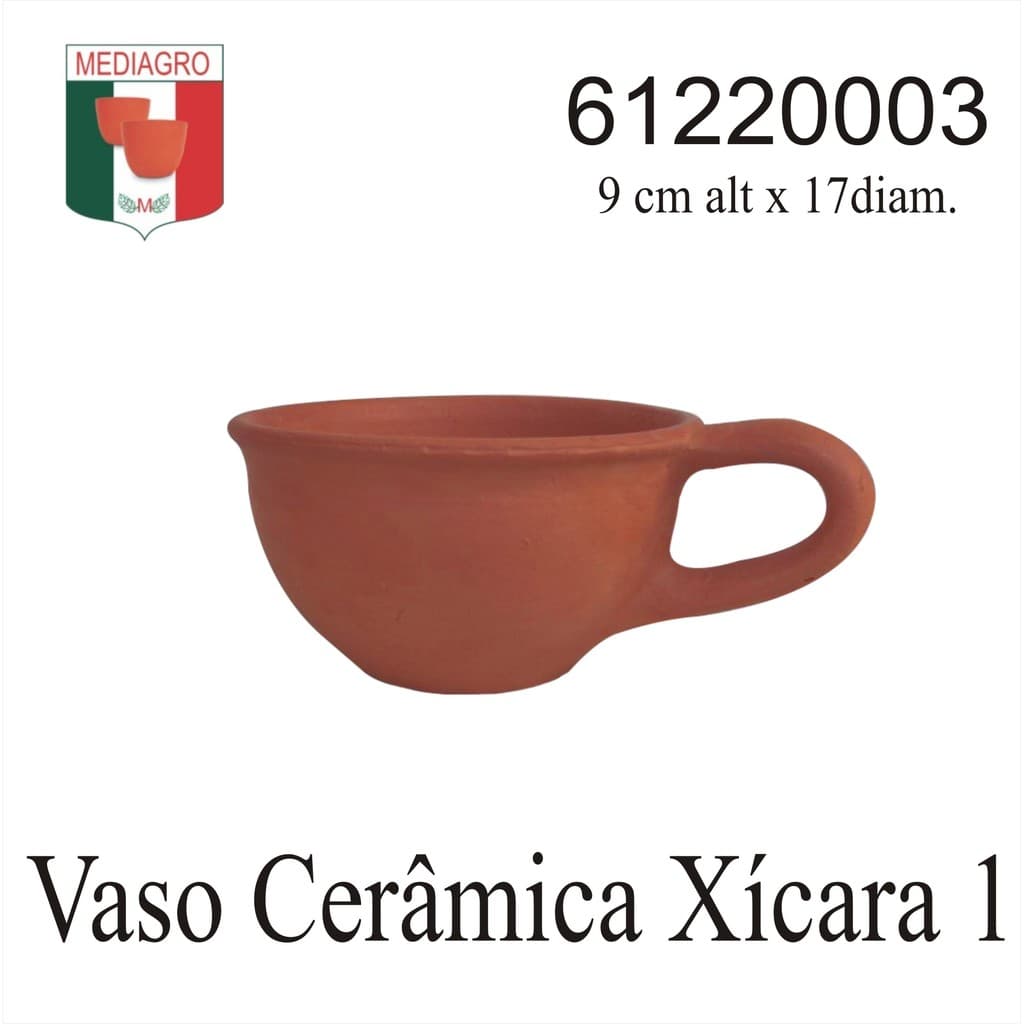 VASO DE CERAMICA XICARA NUMERO 1 COM PRATO