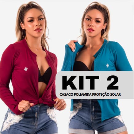 Kit 2 Casacos Abertos Térmicos Feminino Proteção Solar UV 50+