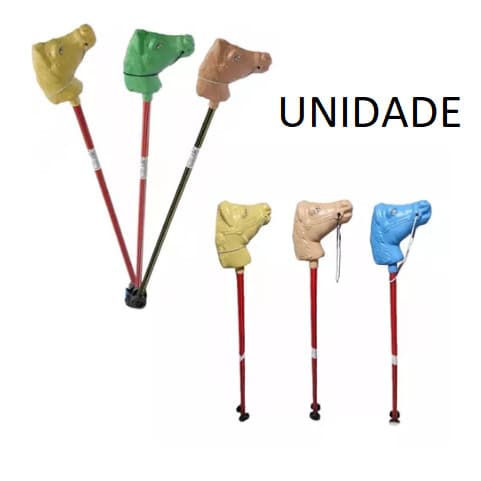 CAVALINHO CABO DE MADEIRA COM RODINHA 89cm unidade