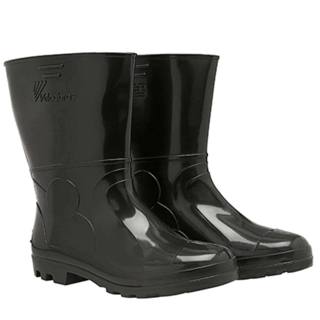 Bota Galocha Pvc Borracha Preto Cano Curto Medio Vulcabras Segurança Epi Resistente Impermeavel