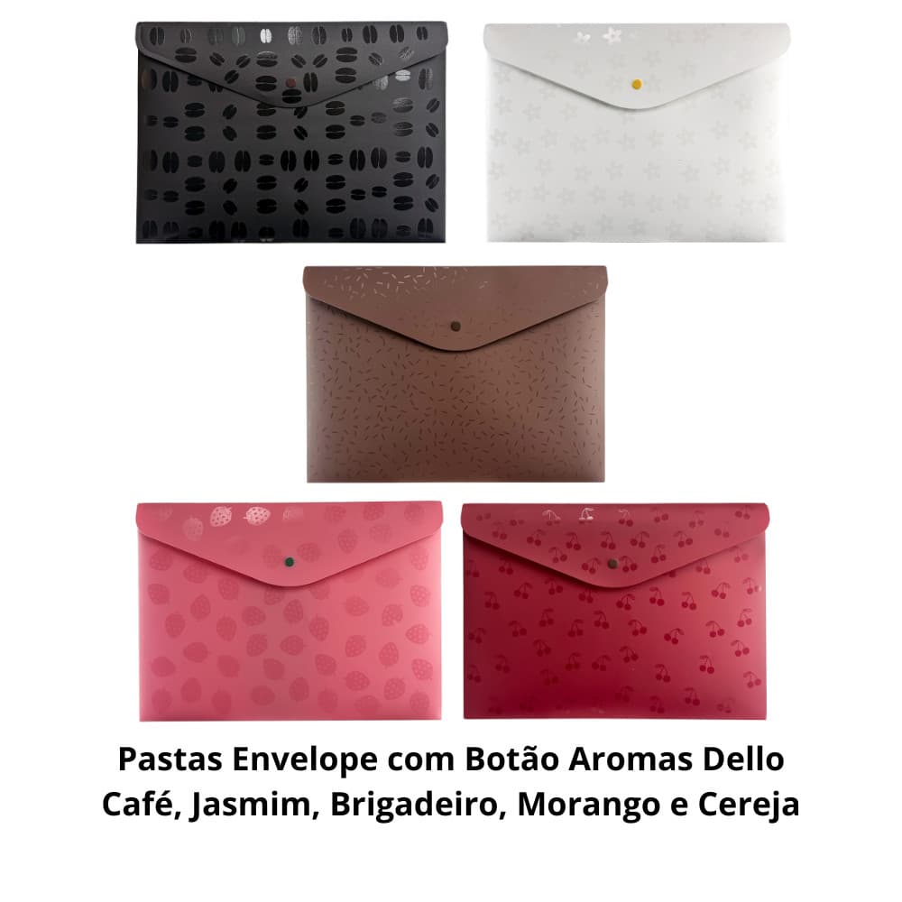 Envelope com Botão A4 Aromas Dello