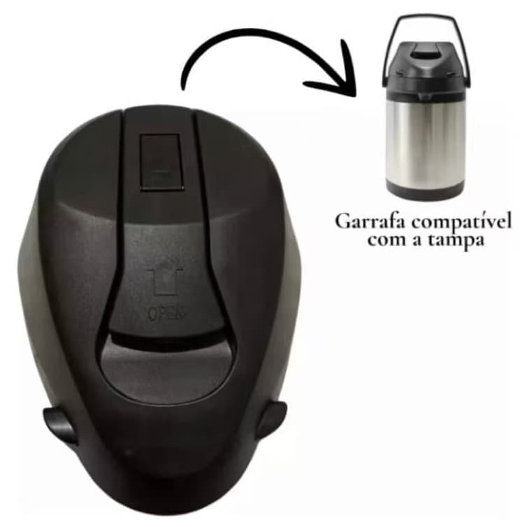 Tampa E Alça+Base Para garrafa térmica de tereré com alavanca Serve Pra 2.5 litros 3.0 litros e 4 litros