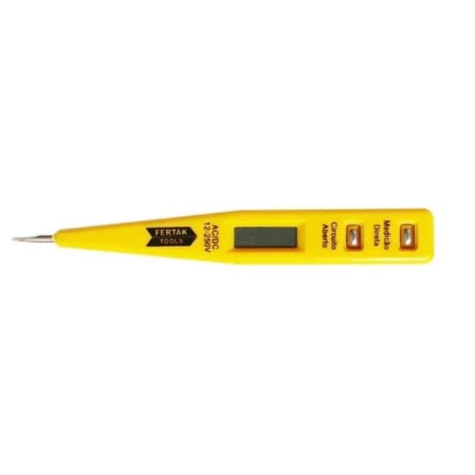 Chave Teste De Voltagem digital Elétrica 12v A 250v Profissional Medição De Corrente Voltagem