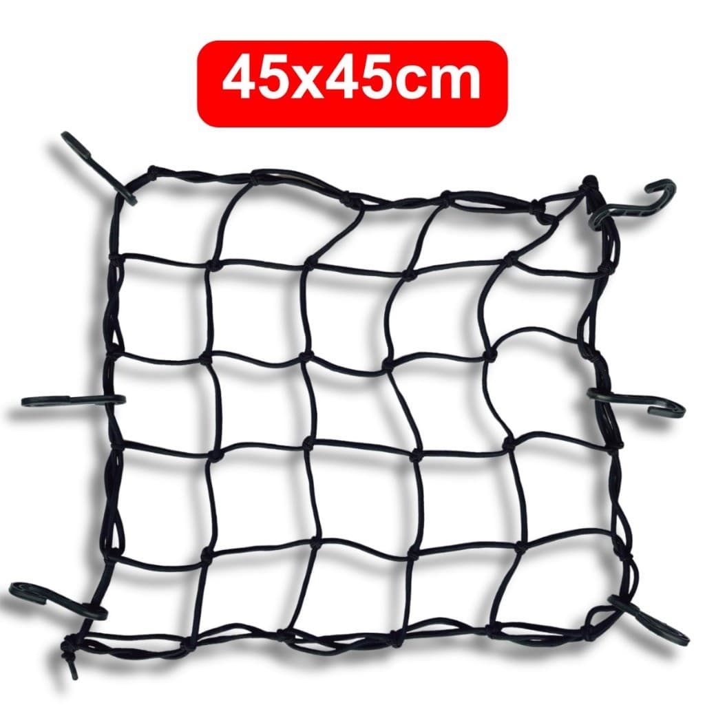 Rede Moto Elastico Aranha Grande 45x45 Motocicleta Bike Moto Teia Para Moto Redinha de Bicicleta