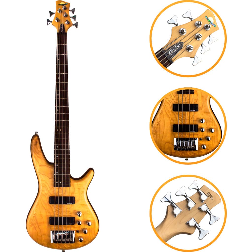 Baixo Condor Elétrico Celso Pixinga deluxe Coreano 5 Cordas