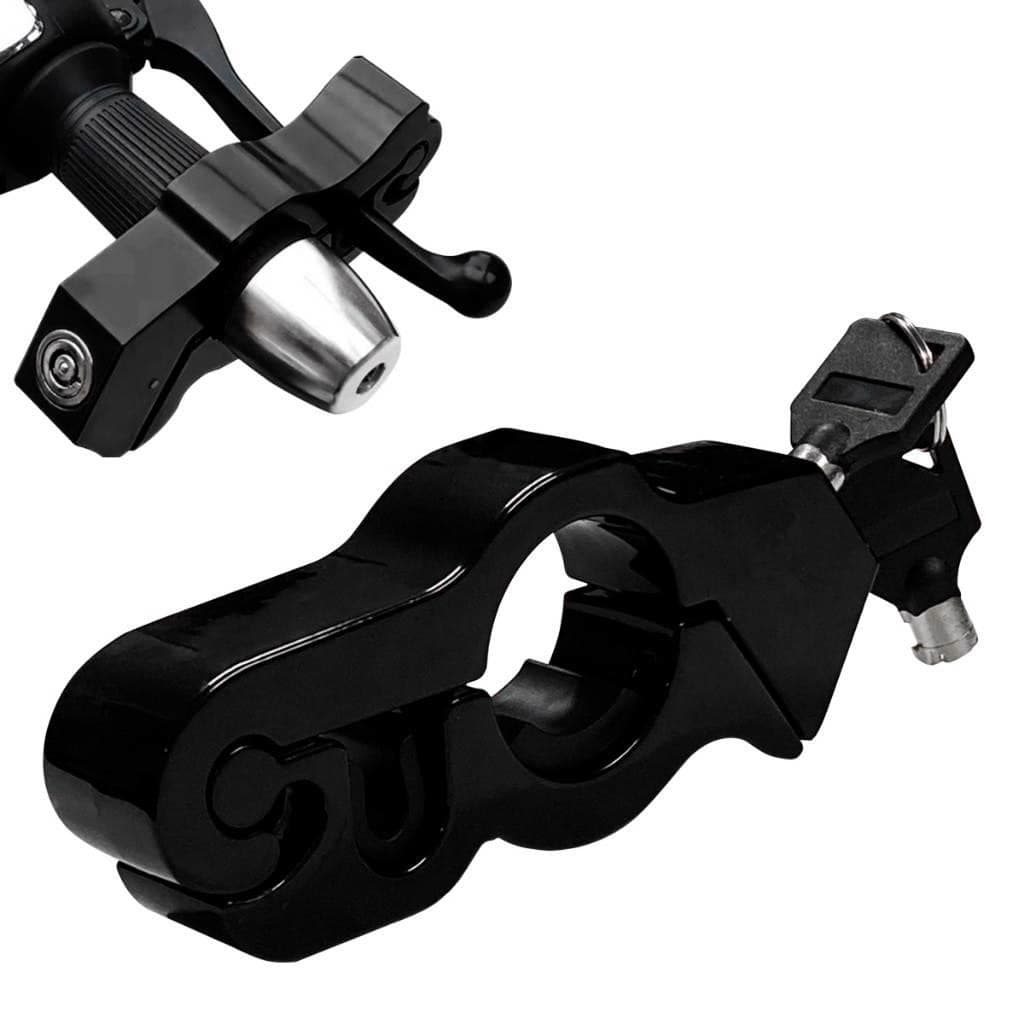 Trava Para Moto Manete Manopla Gp Tech Antifurto Aluminio Ultra Resistente Preta