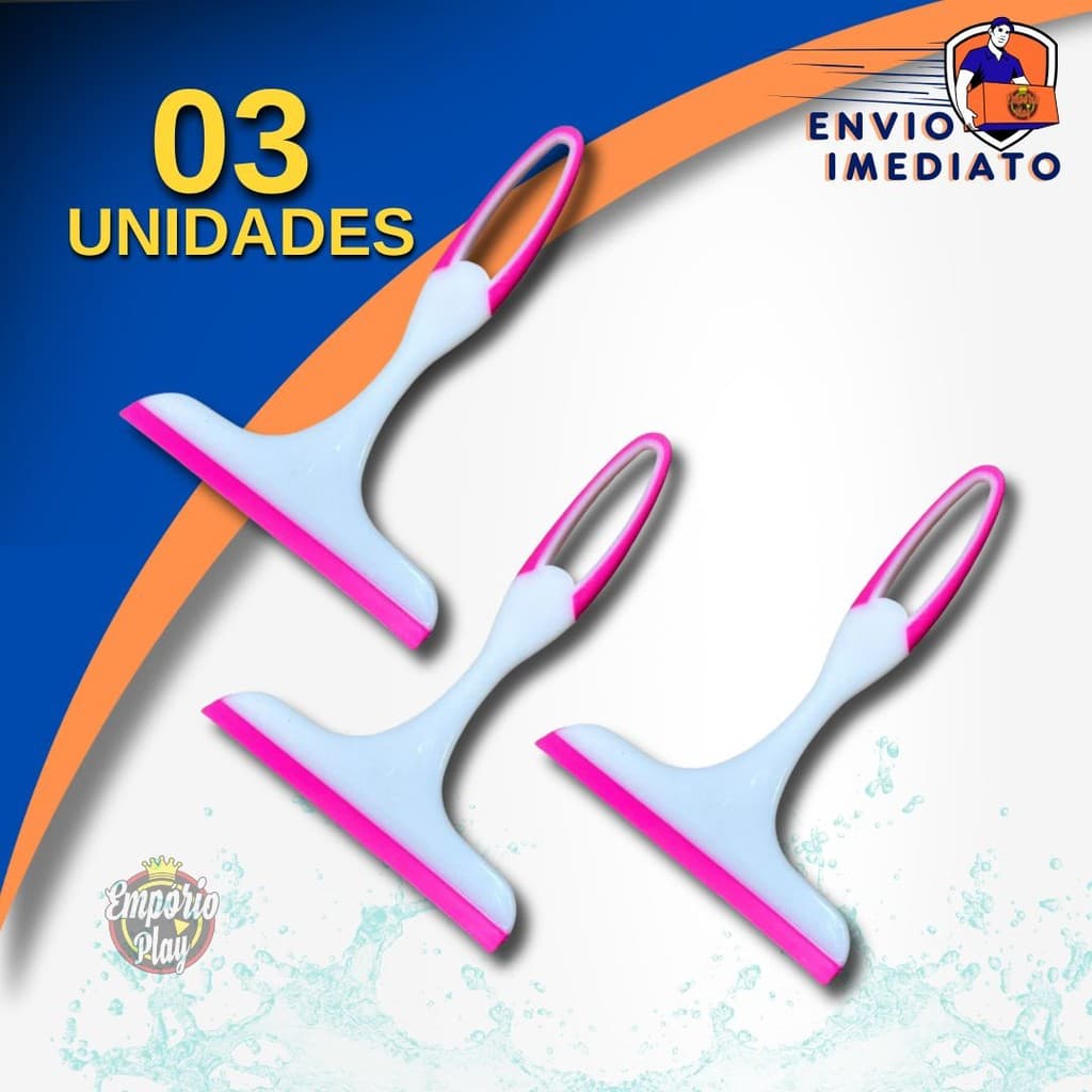 Mini Rodinho de Pia Cozinha Silicone  Rodo Seca Pia Vidro Box Plastico 13CM