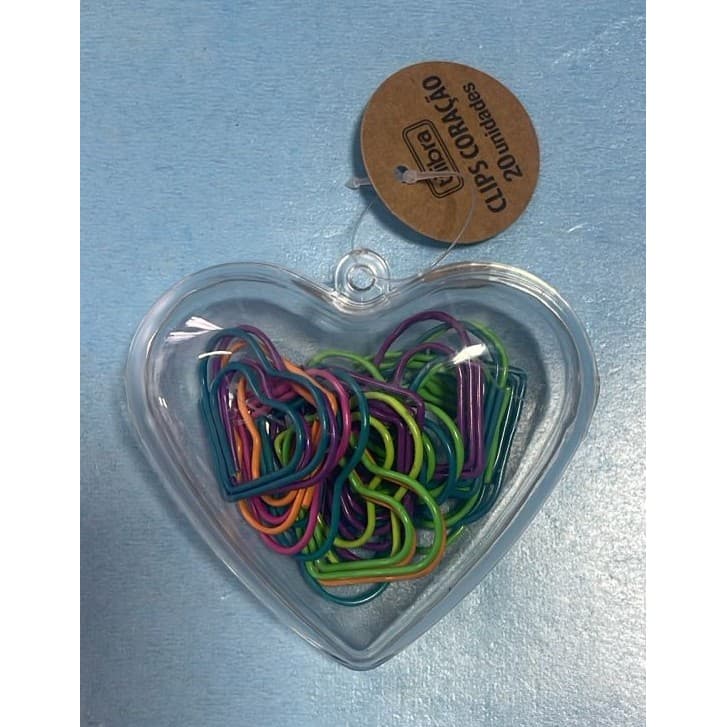 CLIPS CORAÇÃO NEON COM 20 TILIBRA