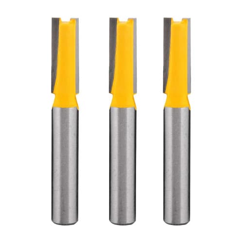 Kit 3 Fresas com dentes, reta, s/ rolamento, 6 mm - VONDER