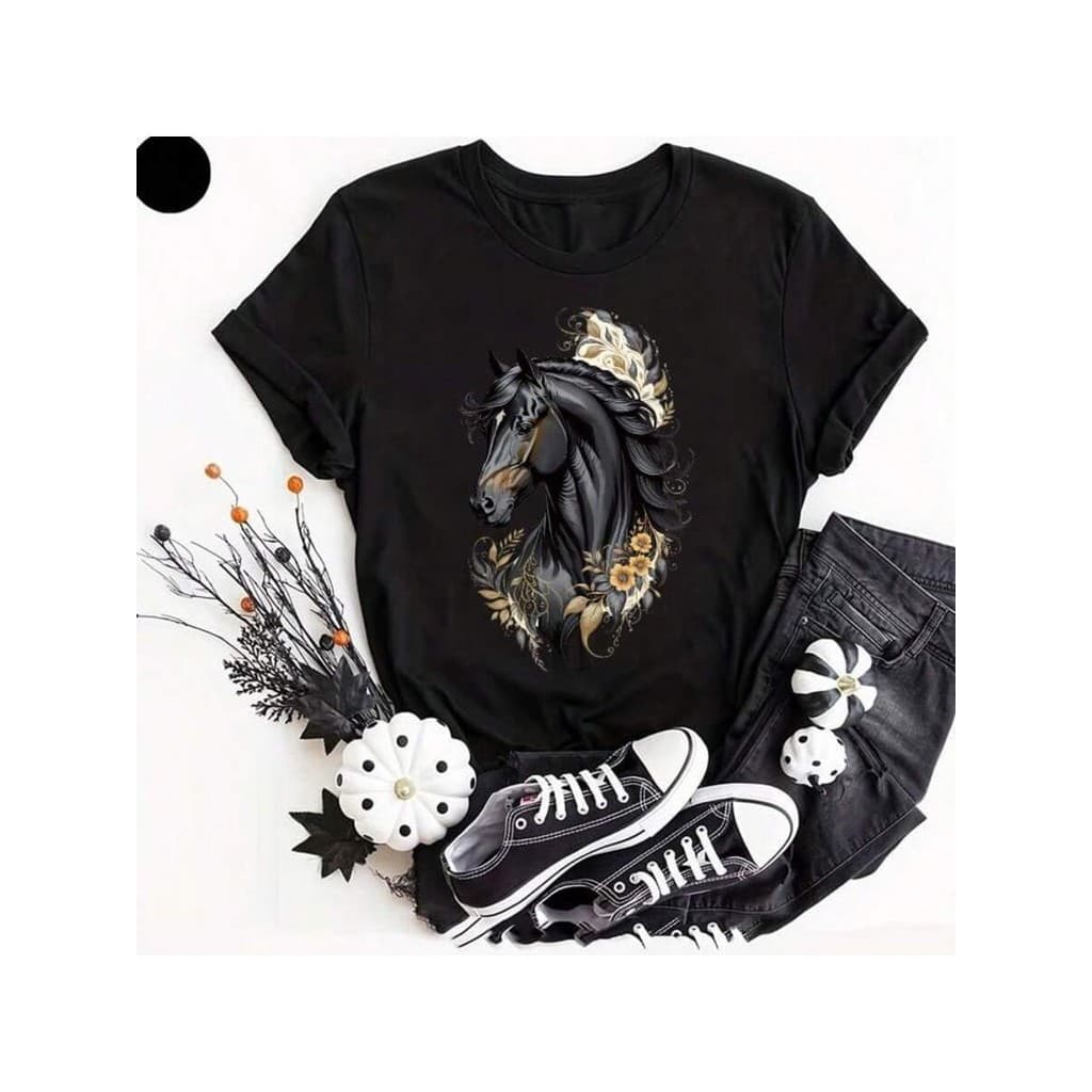 T SHIRT FEMININA CAVALO CAMISETA EM ALGODAO