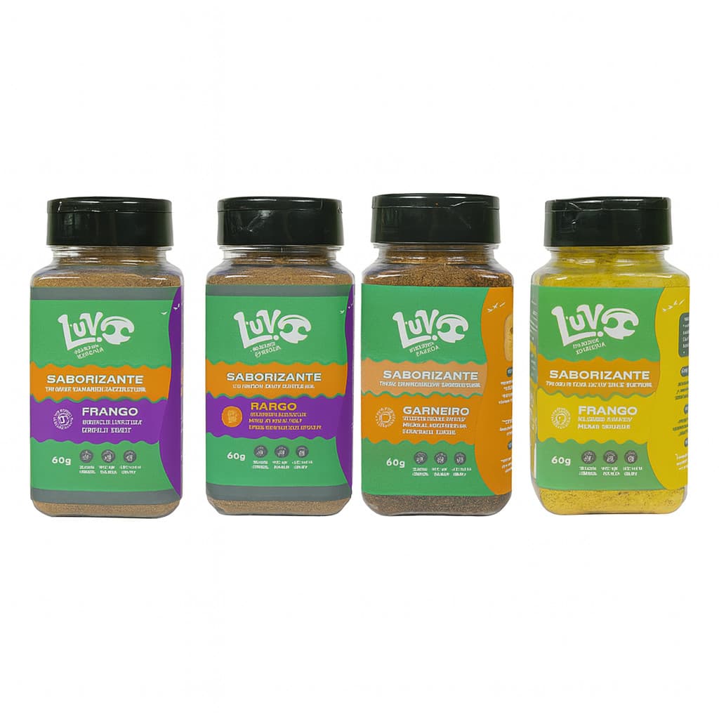 Saborizantes de Ração Alimentos Cães e Gatos Artesanal 100% natural - LUV