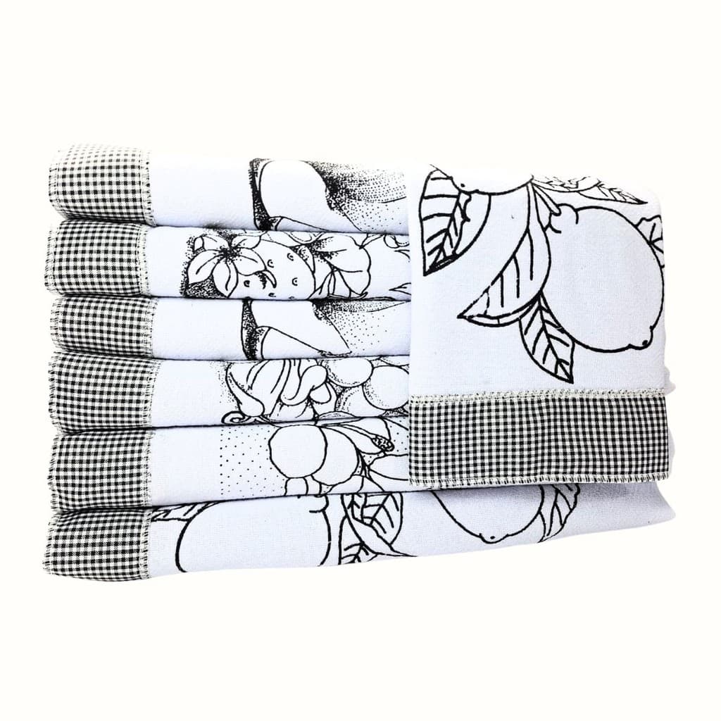 Pano De Prato Minimalista Estampado 10 unid