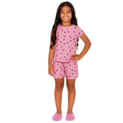 Pijama Infantil Verão Manga Curta Menino Menina 100% Algodão 01 ao 08