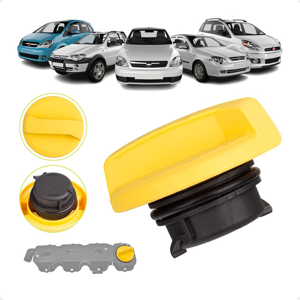 Tampa de Óleo do Motor Chevrolet Corsa 09-11/ Vectra 06-11/ Astra 11-17/ Fiat Palio 1.8 8V 03-11/ Strada 1.8 8V 03-11
