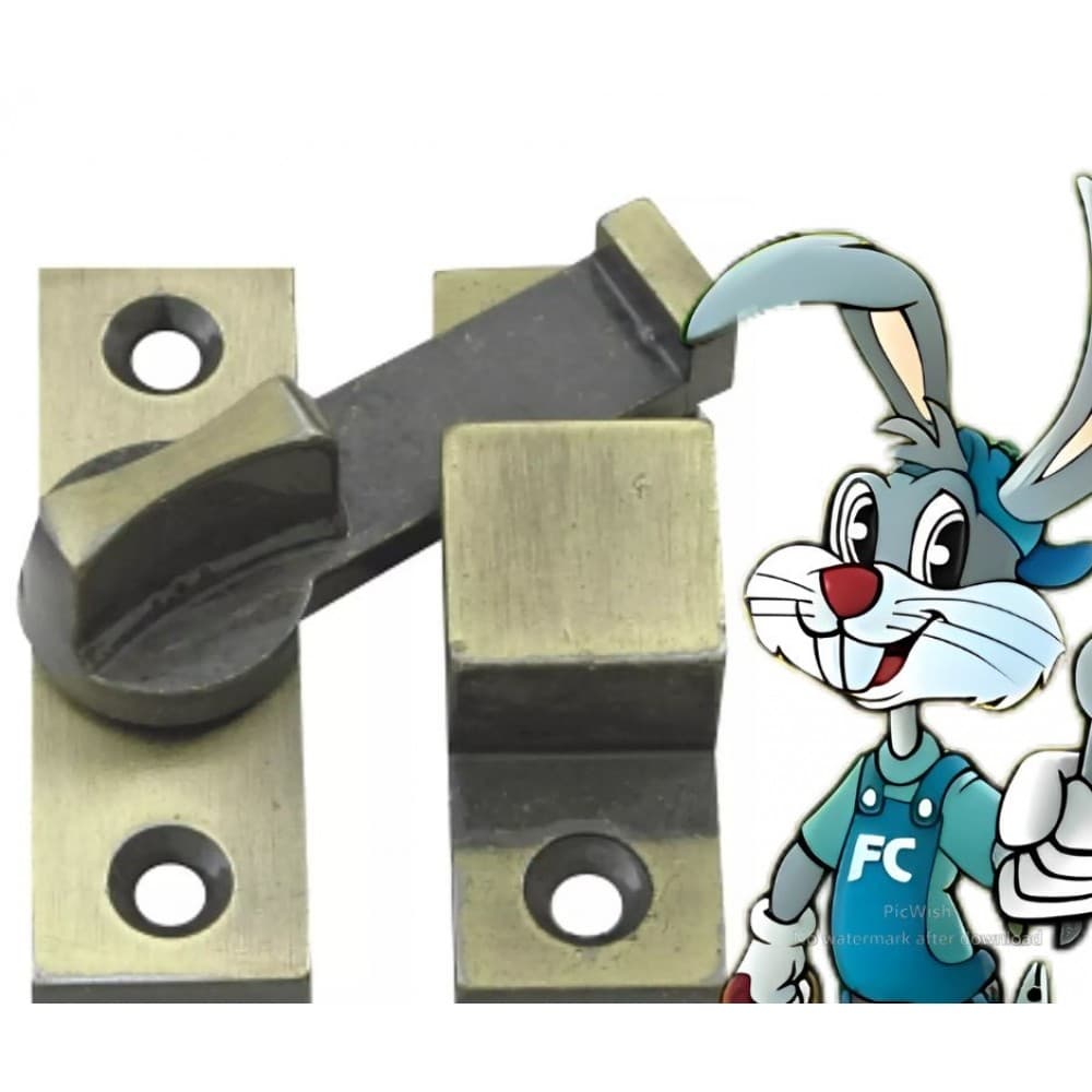 Tranqueta Zamac 4cm Bico Virado Latão Oxidado - cód 32608