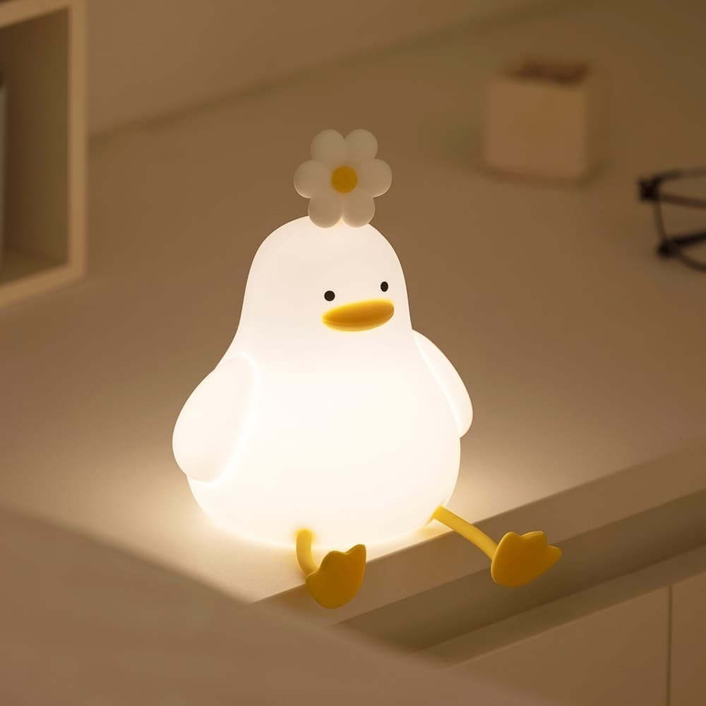 Luz Nocturna Led Duck USB Luzes Nocturnas Recarregáveis De Silicone Interruptor De Toque De Lâmpada Para Crianças Decoração De Quarto De
