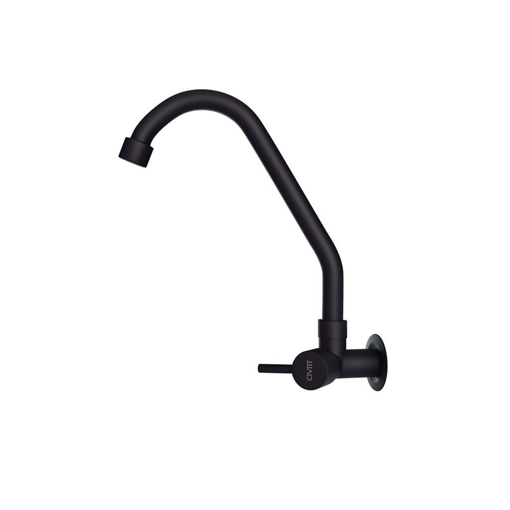 Torneira Preta Metal Cozinha 1/4 De Volta Black Civitt