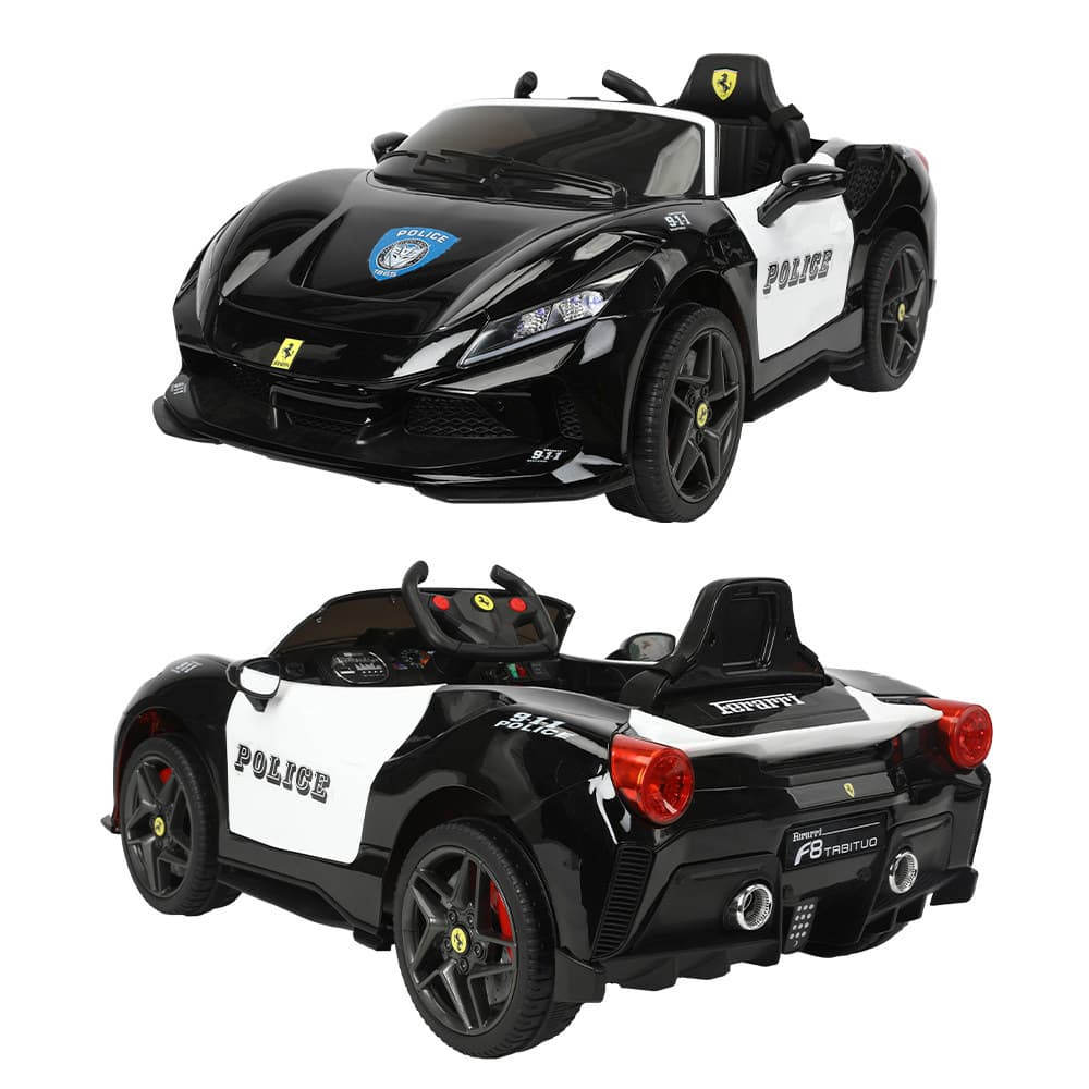 Carro Elétrico Infantil Polícia Motorizado Passeio Criança Brinquedo de Menino / Menina
